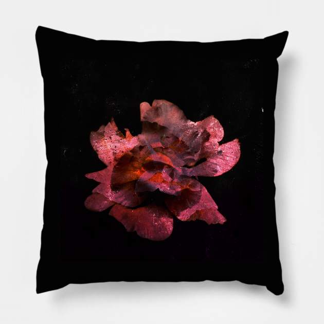 Dark floral #12 Pillow by LaVolpeDesign