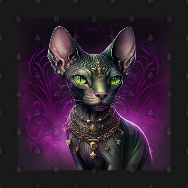 Purple Rush Sphynx by Enchanted Reverie