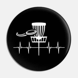 Funny Heartbeat Disc Golf Basket Love of the Sport Pin