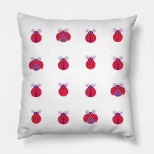 Red ladybugs Pillow