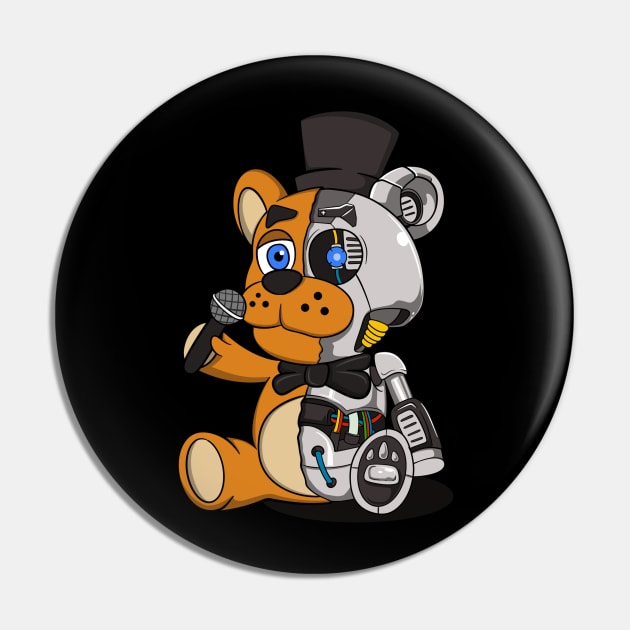 Freddy Fazbear Robot Cute Pin by Nine Tailed Cat