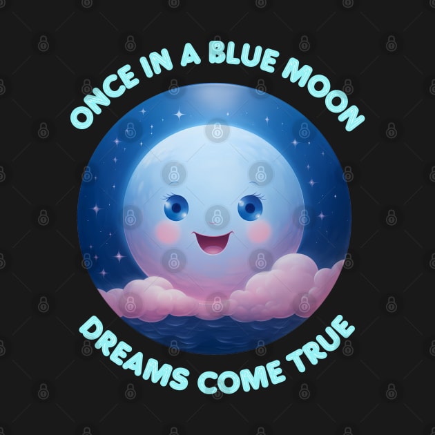 Smile Blue moon in the sky by MilkyBerry