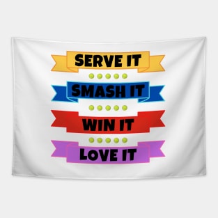 US Open Serve It Smash It Win It Love It Tennis Tapestry