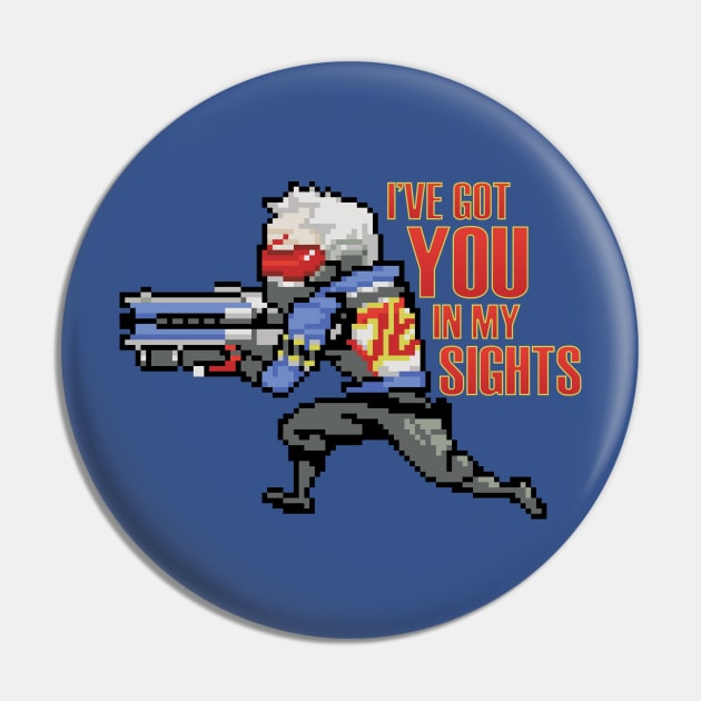 Overwatch - 16-Bit Soldier 76 Quote Pin by wyckedguitarist