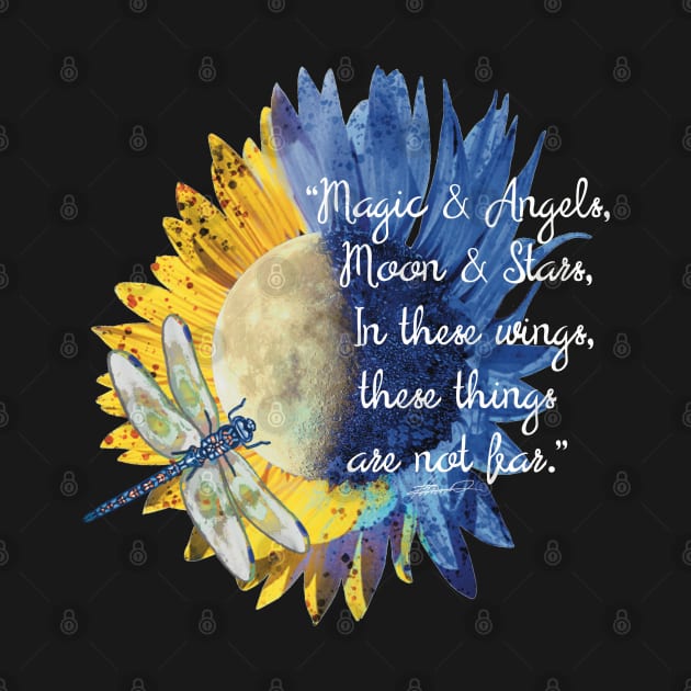 Sunflower Moon Dragonfly Quote by Beauty Bug Hub