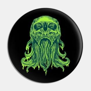 Skull Octopus Pin