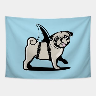 PUG SHARk Tapestry