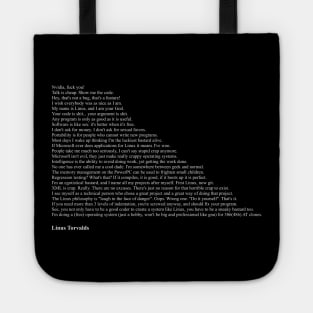 Linus Torvalds Quotes Tote