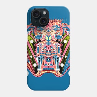 Alien death throne mictlan in galaxy mayan ufo pattern ecopop Phone Case