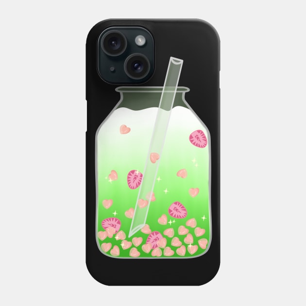 Strawberry Matcha Tea Phone Case by CITROPICALL