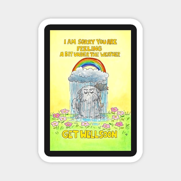 Under the weather - Get well soon! Magnet by nicolejanes