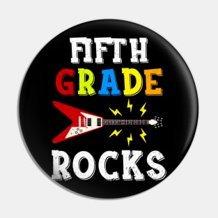 Fifth Grade Rocks Teacher Student Kid Back To School Pin