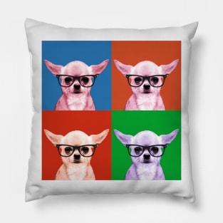 Pop Art Chihuahua in 4 Colors - Print / Home Decor / Wall Art / Poster / Gift / Birthday / Chihuahua Lover Gift / Animal print Canvas Print Pillow