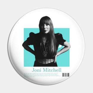 Joni Mitchell // 1970s Fan Art Design Pin