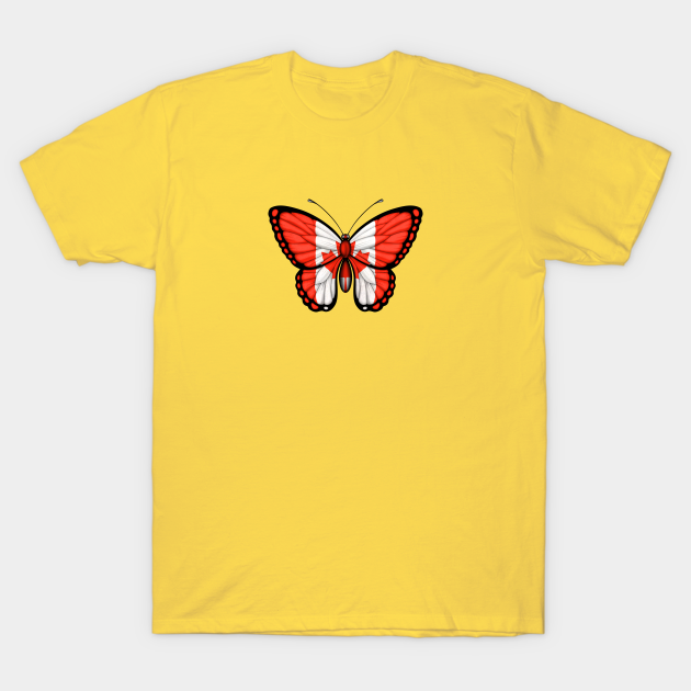 Canadian Flag Butterfly - Canada - T-Shirt | TeePublic