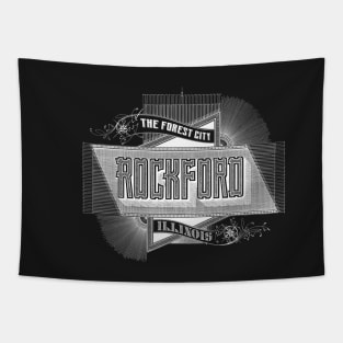 Vintage Rockford, IL Tapestry