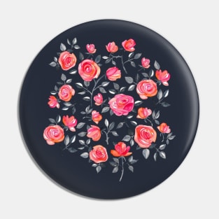 Roses  - a watercolor floral pattern Pin