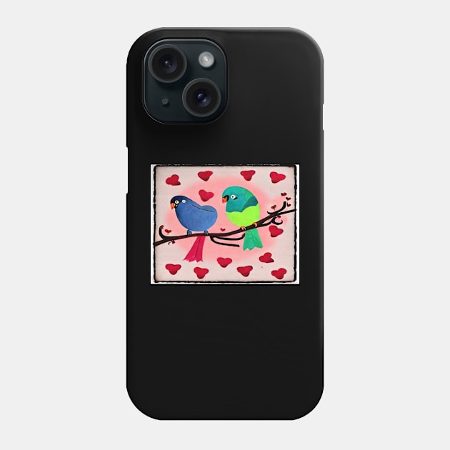 Love birds Phone Case by Slimgoody's Tees