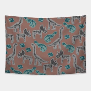 Dinosaur Fossil Pattern Tapestry