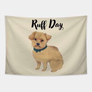 Funny Adorable Cream Norfolk Terrier Dog Having A Rough Day Tapestry