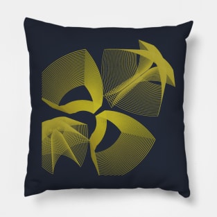 Luxury geometric lineart gold abstract Pillow