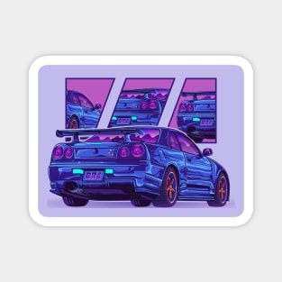 Skyline Gtr R34 car sport Magnet