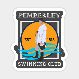 Pemberley Swimming Club Est. 1813 - Pride and Prejudice WHITE Magnet