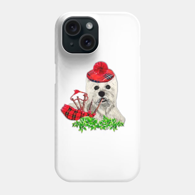 West Highland Scottish Terrier Dog Phone Case by KC Morcom aka KCM Gems n Bling aka KCM Inspirations