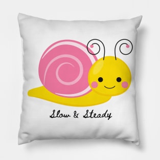 Slow & Steady Cool Snail Pillow