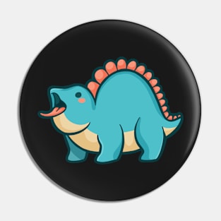 Mlem, cute stegosaurus, dinosaur Pin