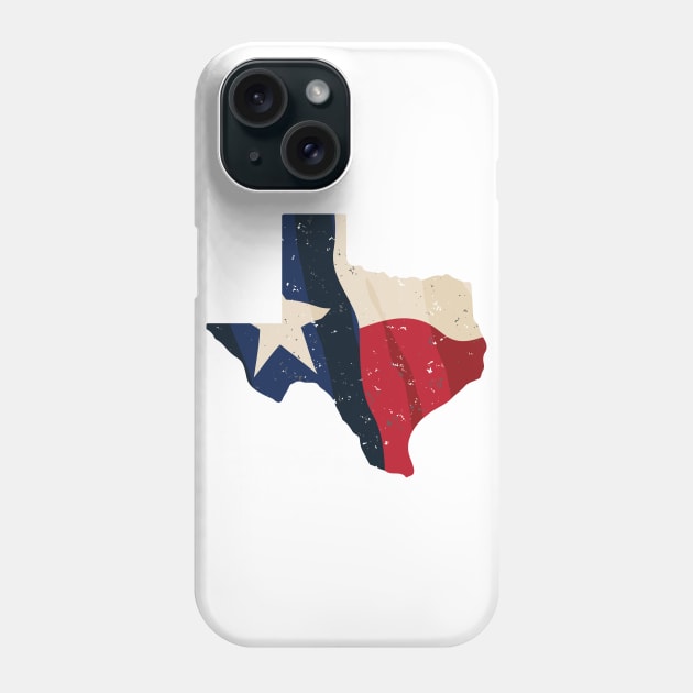 State of Texas with Texas Flag Overlay Phone Case by hobrath