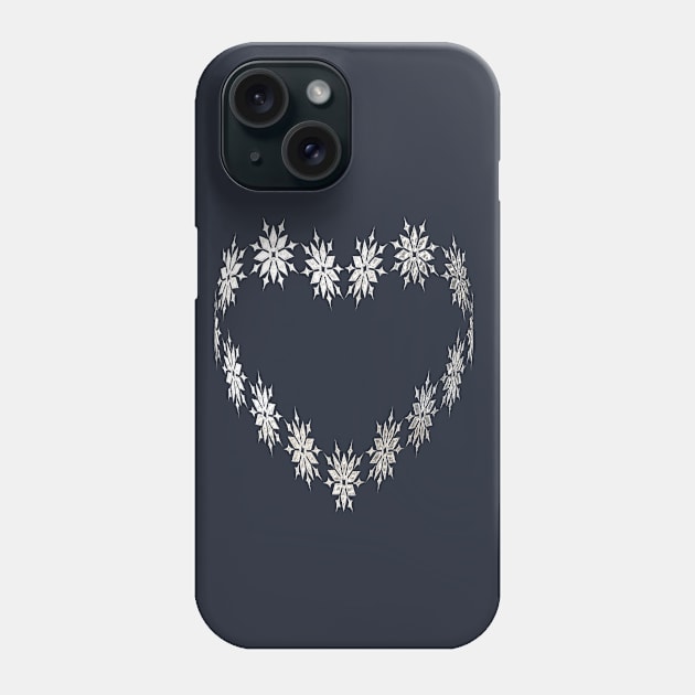 silver heart shape Phone Case by brighter bolder louder