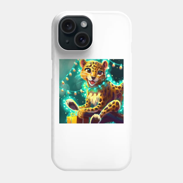 Cute Leopard Drawing Phone Case by Play Zoo