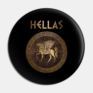 Hellas Ancient Greece Pegasus Symbol Pin