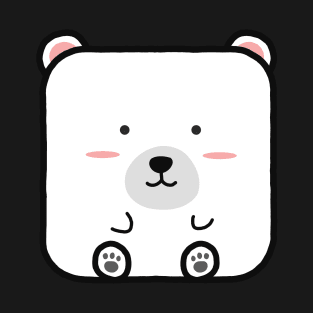 Kawaii Square Polar Bear T-Shirt