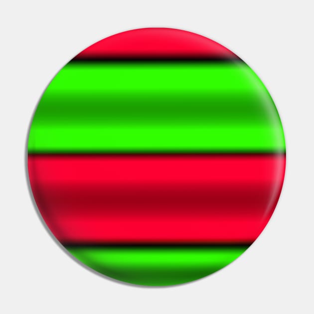 Green & Red Horizontal Stripes Pin by BlakCircleGirl