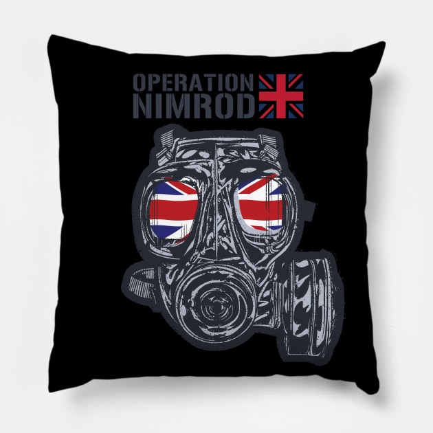 Operation Nimrod Pillow by Toby Wilkinson