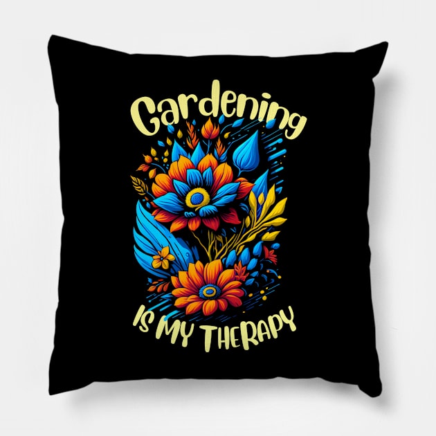 Gardening is my therapy Pillow by T-shirt US