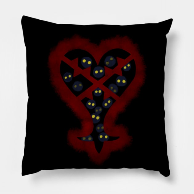 Heartless Swarm Heartless Symbol- Kingdom Hearts Pillow by SessyArts