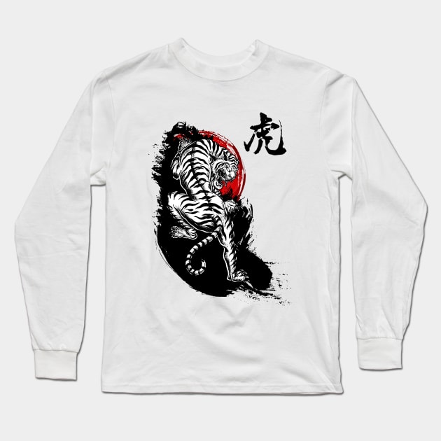 LONG SLEEVE TIGER T-SHIRT BLACK