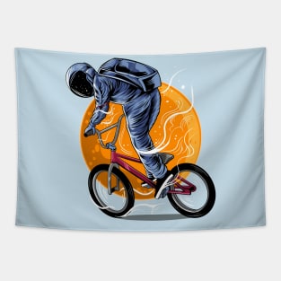 astronaut riding a bike Tapestry