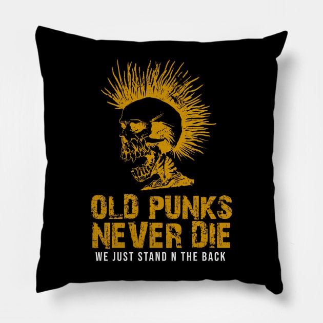 old punks never die Pillow by whosfabrice