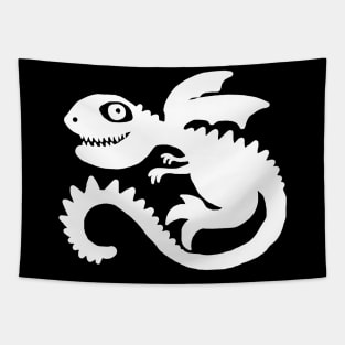 Lil Dragon (White) Tapestry