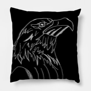 Ink Bald Eagle Pillow