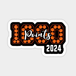 1000 Points Basketball Scorer High School Basketball Player Magnet