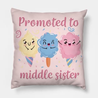 Promoted To Middle Sister - Older Sister Gift Pillow