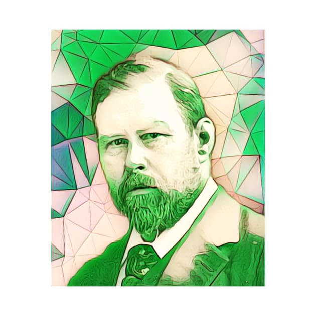 Bram Stoker Green Portrait | Bram Stoker Artwork 8 by JustLit