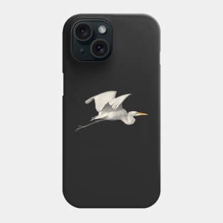 Great Egret in Flight Phone Case