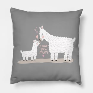 I love you mum Llamas mother and baby Pillow