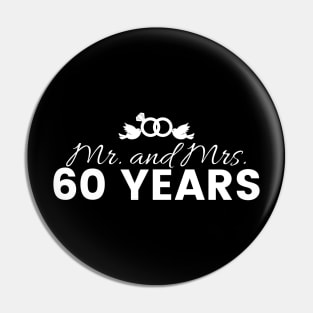 60th Wedding Anniversary Couples Gift Pin